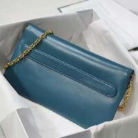 Dior Women Medium Diordouble Bag Deep Ocean Blue Smooth Calfskin (1)
