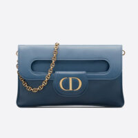 Dior Women Medium Diordouble Bag Lndigo Blue Gradient Calfskin (1)