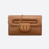Dior Women Medium Diordouble Bag Smooth Calfskin-Brown