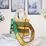 Dior Women Medium Lady D-lite Bag Bright Yellow and Green D-Flower Pop Embroidery - Image 7