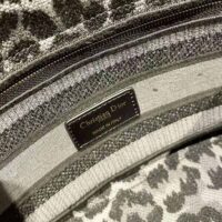 Dior Women Medium Lady D-lite Bag Gray Mizza Embroidery (1)