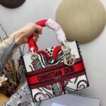 Dior Women Medium Lady D-lite Bag Latte Multicolor Cupidon Embroidery - Image 2