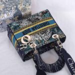 Dior Women Medium Lady D-lite Bag Latte Multicolor Dior Constellation Embroidery-Blue - immagine 4