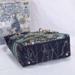 Dior Women Medium Lady D-lite Bag Latte Multicolor Dior Constellation Embroidery-Blue - immagine 5