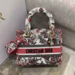 Dior Women Medium Lady D-lite Bag Multicolor Butterfly Embroidery – Image 2