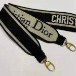 Dior Women Medium Lady Dior Bag Natural Wicker and Blue Dior Oblique Jacquard - Image 10