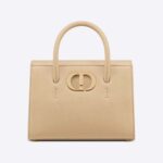 Dior Women Medium ST Honore Tote Latte Grained Calfskin-Sandy