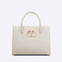 Dior Women Medium ST Honoré Tote Latte Grained Calfskin-white (1)