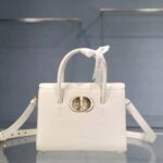Dior Women Medium ST Honore Tote Latte Grained Calfskin-White - Image 2