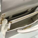 Dior Women Medium ST Honore Tote Latte Grained Calfskin-White - Image 10