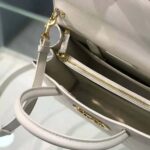 Dior Women Medium ST Honore Tote Latte Grained Calfskin-White - Image 9