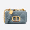 Dior Women Micro Dior Caro Bag Cloud Blue Supple Cannage Calfskin