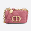 Dior Women Micro Dior Caro Bag Yarrow Pink Supple Cannage Calfskin