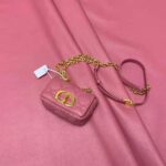 Dior Women Micro Dior Caro Bag Yarrow Pink Supple Cannage Calfskin - immagine 4
