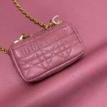 Dior Women Micro Dior Caro Bag Yarrow Pink Supple Cannage Calfskin - immagine 7