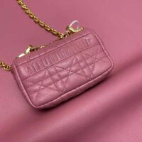 Dior Women Micro Dior Caro Bag Yarrow Pink Supple Cannage Calfskin (1)