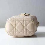 Dior Women Micro Lady Dior Vanity Case Cannage Lambskin-Beige – Image 6