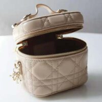 Dior Women Micro Lady Dior Vanity Case Cannage Lambskin-beige (1)