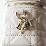 Dior Women Micro Lady Dior Vanity Case Cannage Lambskin-Beige – Image 9