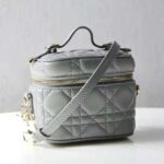 Dior Women Micro Lady Dior Vanity Case Cannage Lambskin-Grey - immagine 3