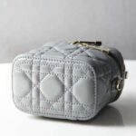 Dior Women Micro Lady Dior Vanity Case Cannage Lambskin-Grey - immagine 6