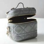 Dior Women Micro Lady Dior Vanity Case Cannage Lambskin-Grey - immagine 5