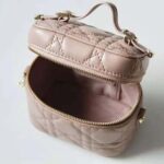 Dior Women Micro Lady Dior Vanity Case Cannage Lambskin-Pink - Image 5