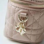 Dior Women Micro Lady Dior Vanity Case Cannage Lambskin-Pink - Image 9