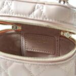 Dior Women Micro Lady Dior Vanity Case Cannage Lambskin-Pink - Image 8