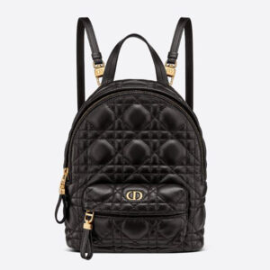 Dior Women Mini Dior Backpack Black Cannage Lambskin