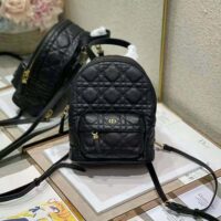 Dior Women Mini Dior Backpack Black Cannage Lambskin (1)