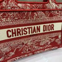 Dior Women Mini Dior Book Tote Fuchsia Toile de Jouy Reverse Embroidery (1)