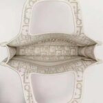 Dior Women Mini Dior Book Tote Gold-Tone Dior Oblique Embroidery - Imagen 5