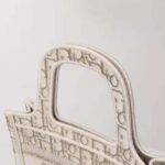 Dior Women Mini Dior Book Tote Gold-Tone Dior Oblique Embroidery - Imagen 10