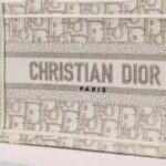 Dior Women Mini Dior Book Tote Gold-Tone Dior Oblique Embroidery - Imagen 9