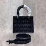 Dior Women Mini Lady Dior Bag Black Cannage Calfskin with Diamond Motif - Bild 2