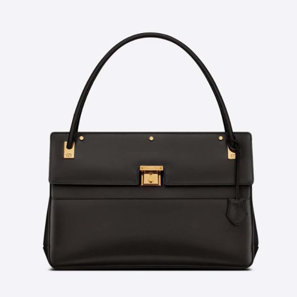 Dior Women Parisienne Bag Black Smooth Calfskin (1)