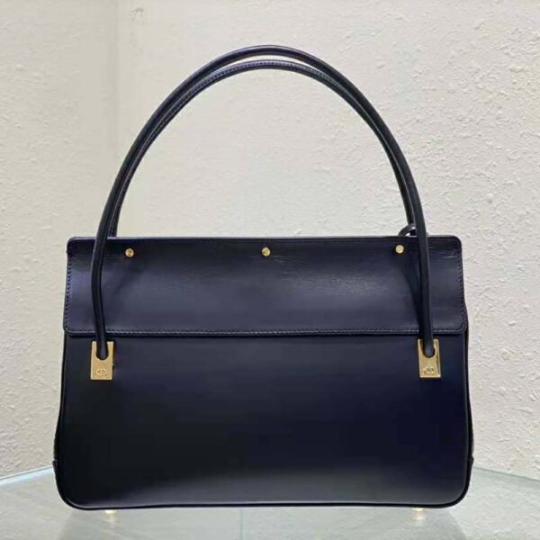 Dior Women Parisienne Bag Black Smooth Calfskin (6)