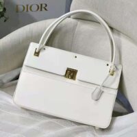 Dior Women Parisienne Bag Latte Smooth Calfskin-White (1)