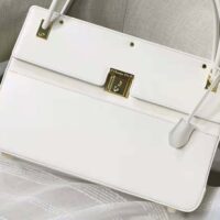 Dior Women Parisienne Bag Latte Smooth Calfskin-White (1)