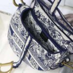 Dior Women Saddle Bag Blue Toile De Jouy Embroidery - immagine 8