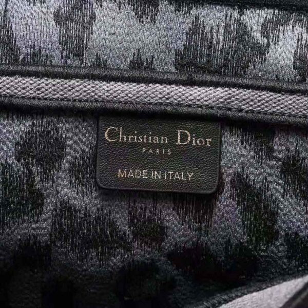 Dior Women Saddle Bag Gray Mizza Embroidery (9)