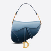 Dior Women Saddle Bag Indigo Blue Gradient Calfskin (1)