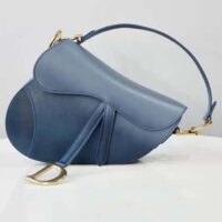 Dior Women Saddle Bag Indigo Blue Gradient Calfskin (1)