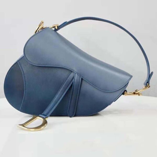 Dior Women Saddle Bag Indigo Blue Gradient Calfskin (2)