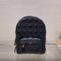 Dior Women Small Dior Backpack Black Cannage Lambskin (1)