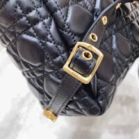Dior Women Small Dior Backpack Black Cannage Lambskin (1)
