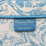 Dior Women Small Dior Book Tote Cornflower Blue Toile De Jouy Embroidery - Image 10