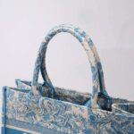 Dior Women Small Dior Book Tote Cornflower Blue Toile De Jouy Embroidery - Image 9