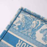 Dior Women Small Dior Book Tote Cornflower Blue Toile De Jouy Embroidery - Image 6